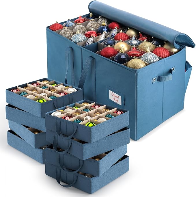 Hearth & Harbor Large Christmas Ornament Storage Box by HearthHarbor