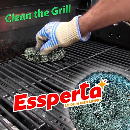 5 Pcs ESSPERTA Stainless Steel Wool Scrubber，5 Steel Scrubber Wool Pads - Image 5