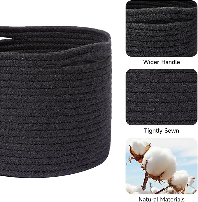 Small Basket for Organizing | Cube Shelf Closet Storage Baskets | 9.7×9.7×7.1” - Image 2