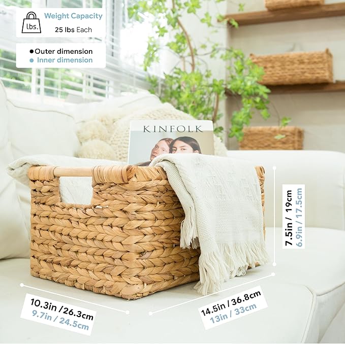 Large Wicker Basket Rectangular - Image 6