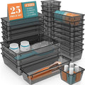 WOWBOX 25 PCS Plastic Drawer Organizer Set, Desk Drawer Divider Organizers and by WOWBOX