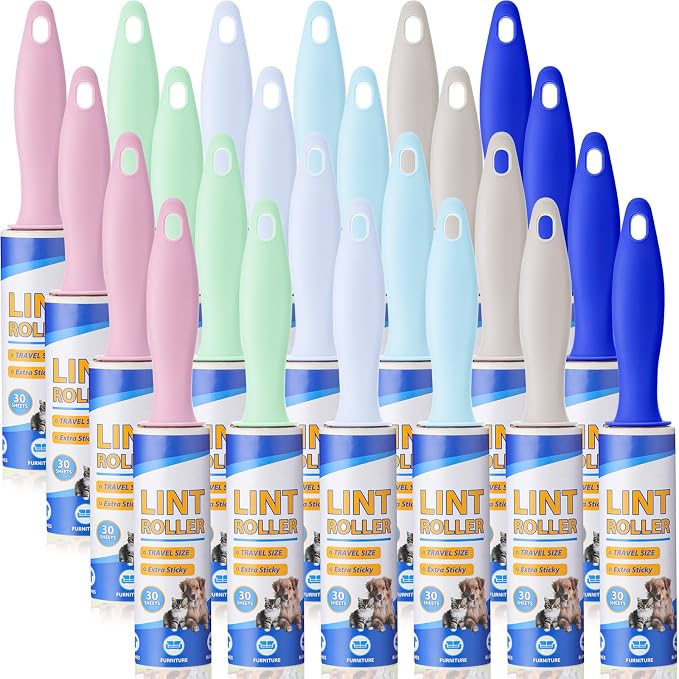 Hushee 24 Pack Bulk Mini Lint Roller by Hushee