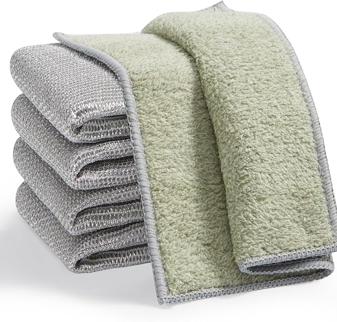 JOYMOOP Dual-Sided Silver Microfiber Cleaning Cloth, Reusable Non-Scratch by JOYMOOP