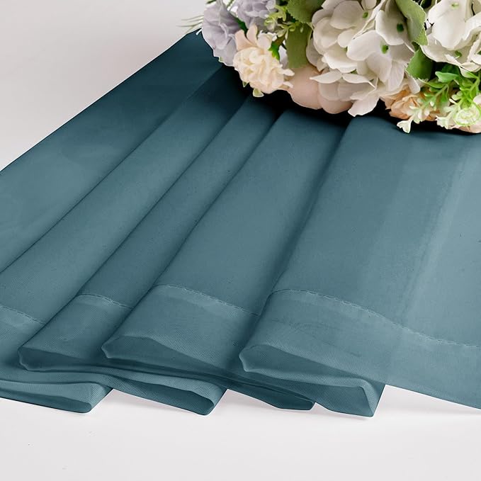 Chyhomenyc Stone Blue Sheer Curtains 72 Inch Length 2 Panels, Light Filtering - Image 8