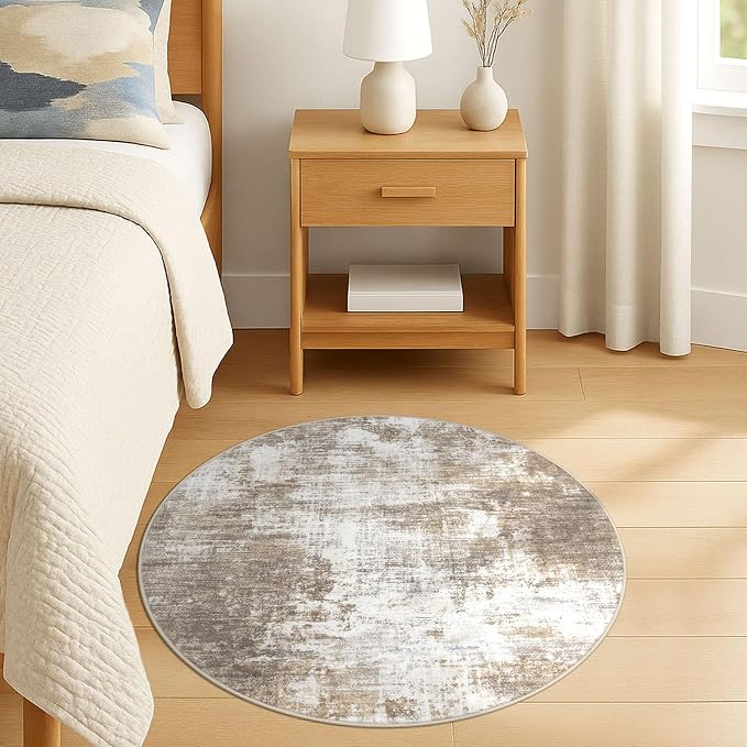 IOHOUZE Round Area Rug 3 Ft Circle Entryway Rugs Round Washable Door Mat Indoor - Image 8