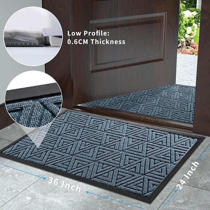 Yimobra Large Door Mat 36x24, All-Weather Waterproof Non-Slip Welcome Matt - Image 7
