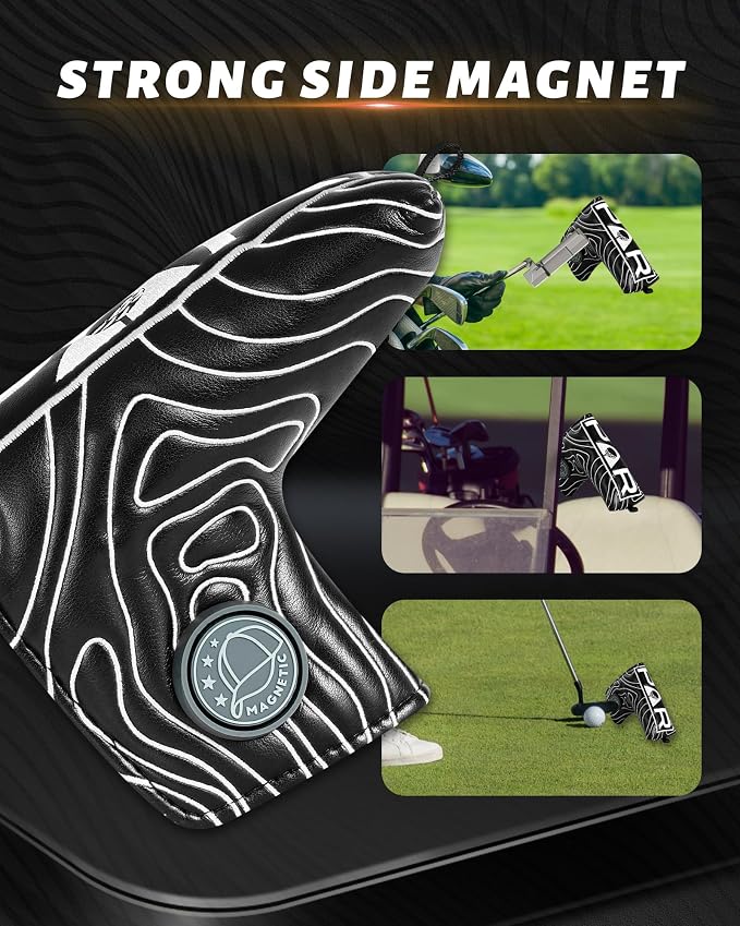 Big Teeth Golf Club Covers Full Set Driver Headcover Fairway Wood Hybrid Golf - Image 4
