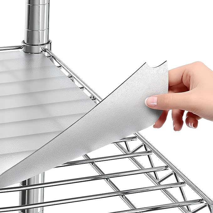 Shelf Liners for Wire Shelf System: Set of 5 in Clear: 18 x 60 inch: Plastic by Sterling+Shelf+Liners