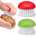 Vegetable Brush Scrubber for Food – 2Pcs Set Fruit and Veggie Brush – Silicone by AFFORDABLE