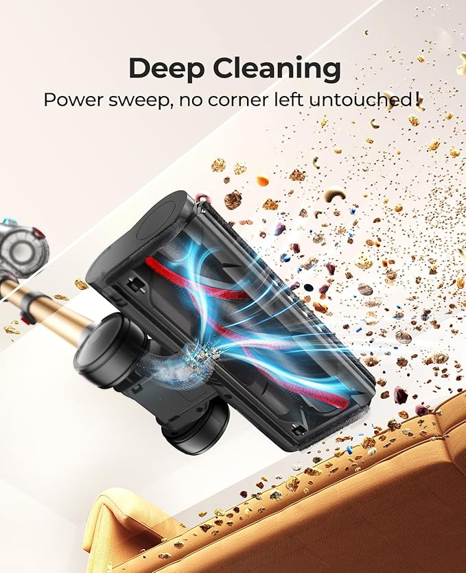 Cordless Vacuum Cleaner 600W/50Kpa, Stick Vacuum Cleaners 65 Mins Max Runtime - Image 5