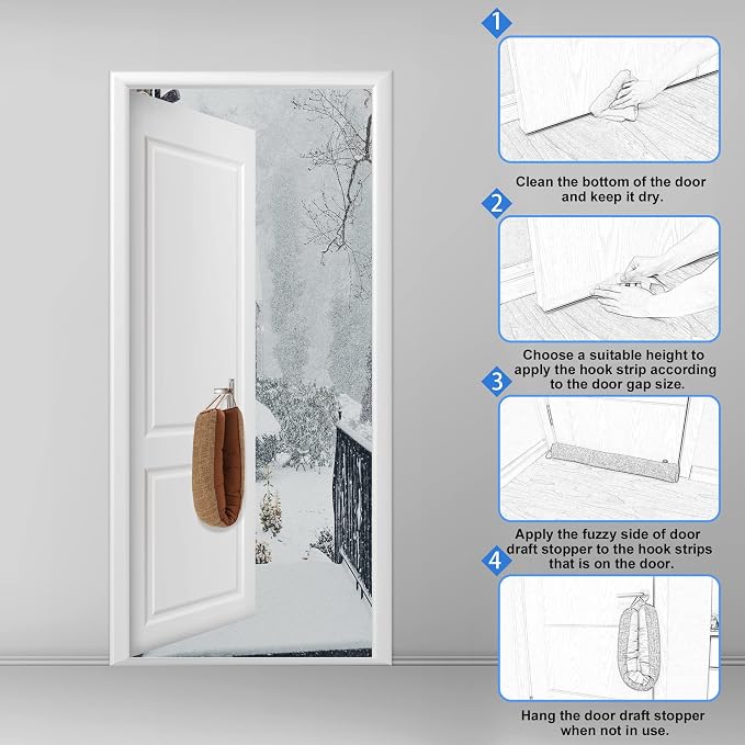 NABOWAN 38" Weighted Under Door Draft Stopper -Triangular Door Draft Blocker - Image 6