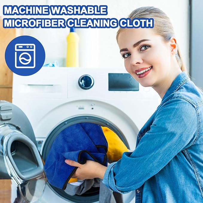 Tallew 40 Pcs Microfiber Towels 16 Inch x 16 Inch Microfiber Cloth Car Drying - Image 4