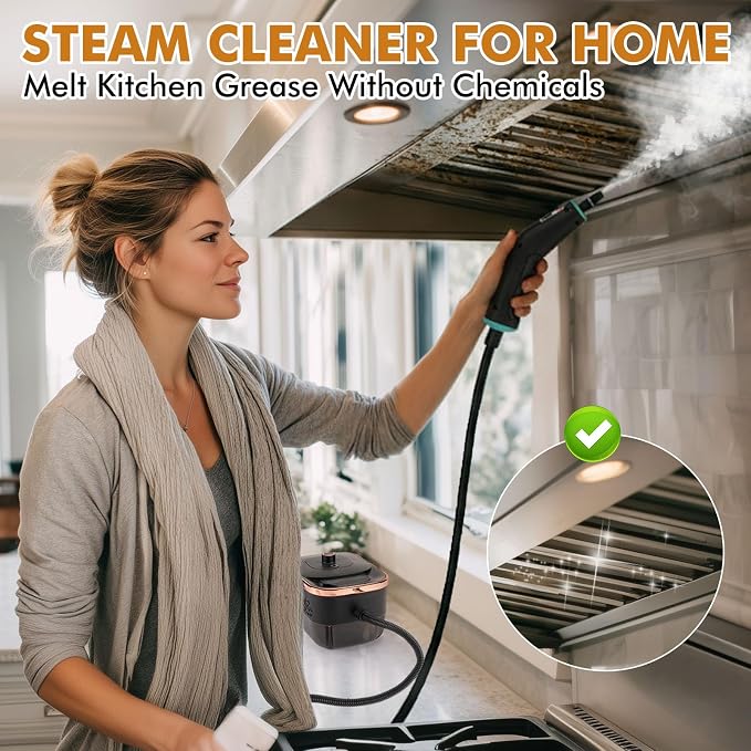 Handheld Steam Cleaner for Home, 15s Heat-Up 42.27oz Tank, 2500W Portable - Image 4