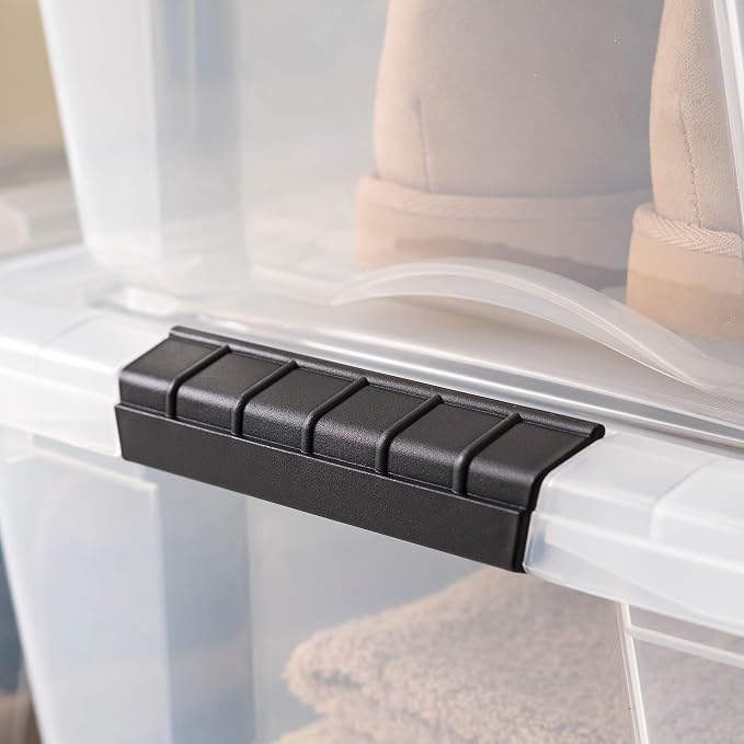 IRIS USA 32 Qt Stackable Plastic Storage Bins - Image 7
