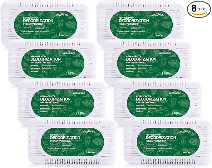 8 Pack Fridge Deodorizer, Refrigerator and Freezer Deodorizer Odor Eliminator by Gresource