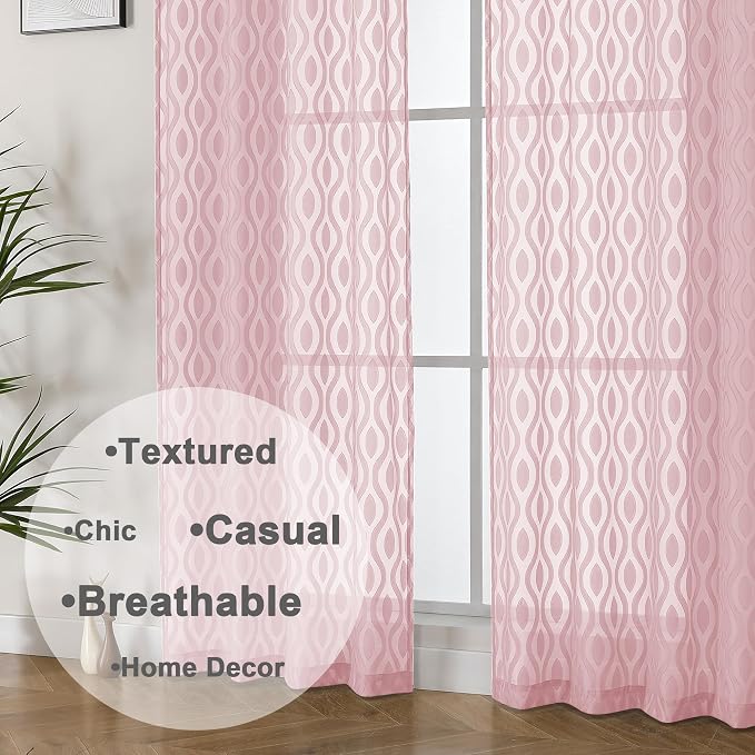 Aiyufeng Sheer Curtains 72 Inches Long - Image 8