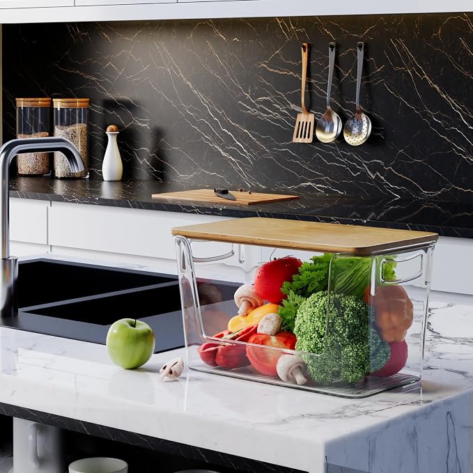 Pantry Organizers Storage, 2 Pack Stackable Kitchen Counter Bins - Image 8