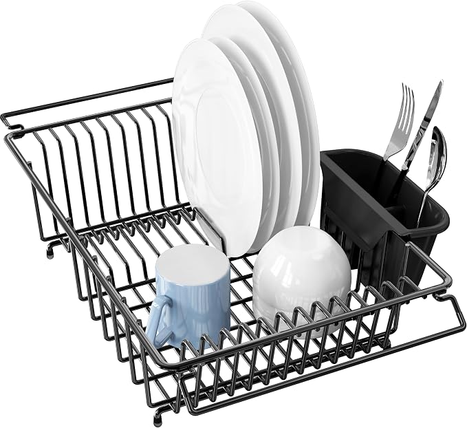 SIMPLE HOUSEWARE Large Over Sink Counter Top Stainless Steel Dish Drainer by SimpleHouseware