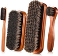 4 Pcs Horsehair Shine Shoes Brush Kit Polish Dauber Applicators Cleaning by ZJoey