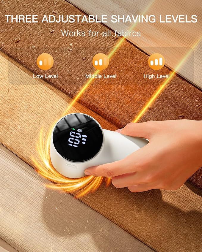 Electric Lint Remover and Fabric Shaver, Rechargeable Clothes Shaver - Image 2