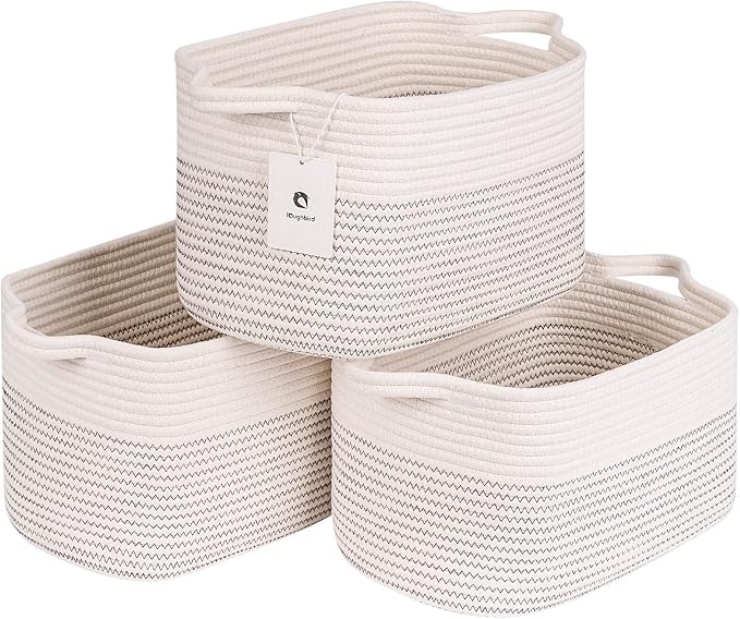 Medium and Large Woven Basket//With Handle, Used - Image 3