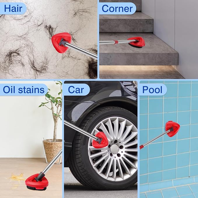 4 Pcs Mop Replace Heads & 1 Scrub Brush & 1 Base Combo - Image 5