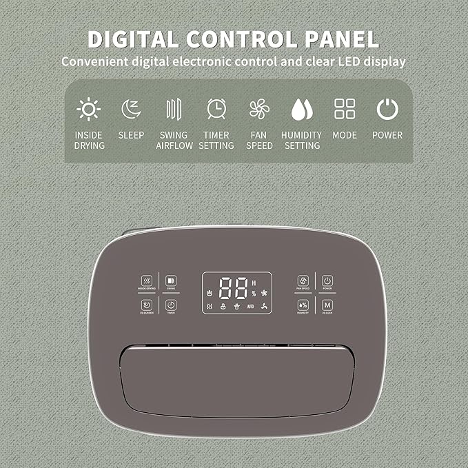 Shinco 86 Pints Dehumidifier for Home and Basements, 5000 Sq.Ft Dehumidifiers - Image 3