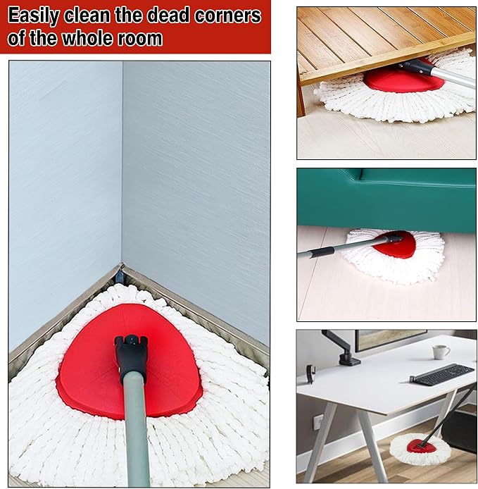 12 Pack Spin Mop Replacement Heads, 100% Microfiber Spin Mop Refill - Image 6
