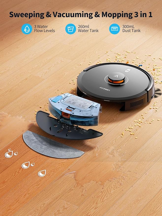 Robot Vacuum and Mop, Self-Emptying Robot Vacuum Cleaner - Image 4