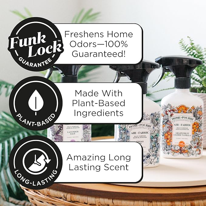 Home-Pourri Air + Fabric Multi-Purpose Odor Freshener Spray, Bamboo Rain - Image 4
