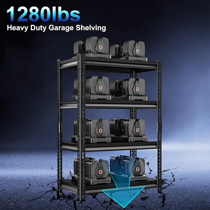 Adjustable Garage Storage Shelves, 35.4''W Garage Shelving Heavy Duty Loads - Image 7