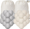 42 Pieces Wool Dryer Balls Set 40 Reusable Wool Balls by Roowest