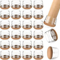 24 PCS Silicone & Felt Chair Leg Floor Protectors by Yomanta