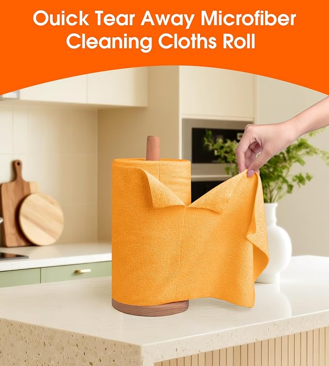 Roll of Microfiber Cleaning Cloth –100 Pack, Tear Away Microfiber Towels - Image 5