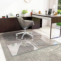 48" x 60" Glass Chair Mat, Heavy Duty Hard Tempered Glass Mat by KOONMI