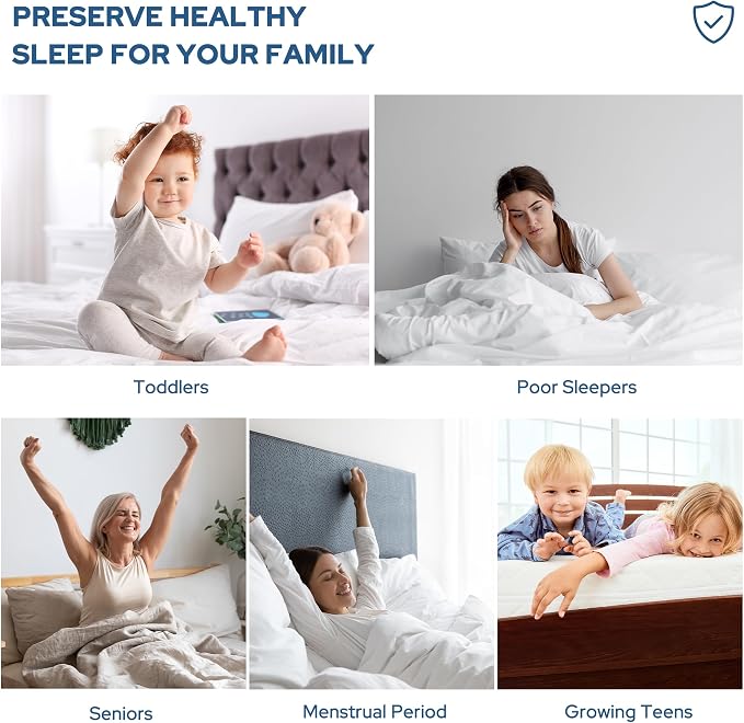 BEDLORE Waterproof Mattress Protector, Cal King Size Noiseless Mattress Pad - Image 7