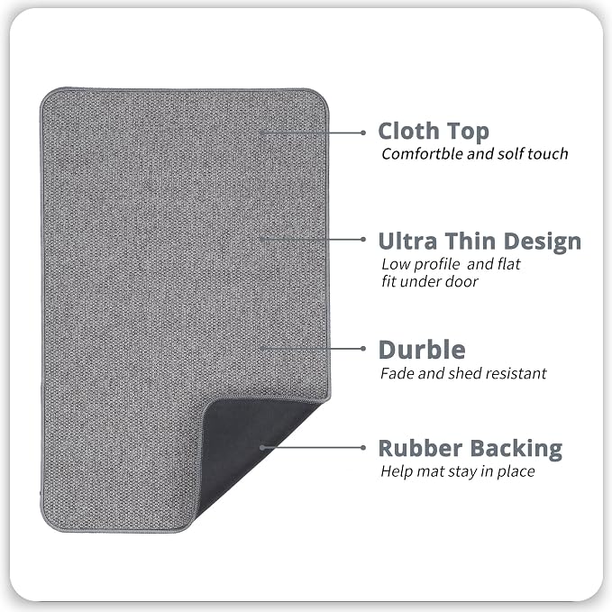 Bath Mat, Ultra Thin Bathroom Rugs, Rubber Bath Mats - Image 3