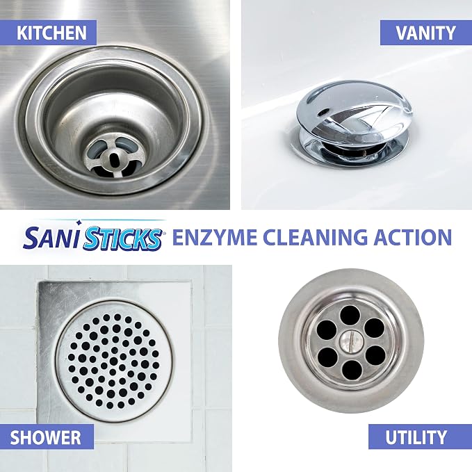 SANI 360° Sani Sticks Drain Cleaner and Deodorizer | Non-Toxic, Enzyme Formula - Image 5