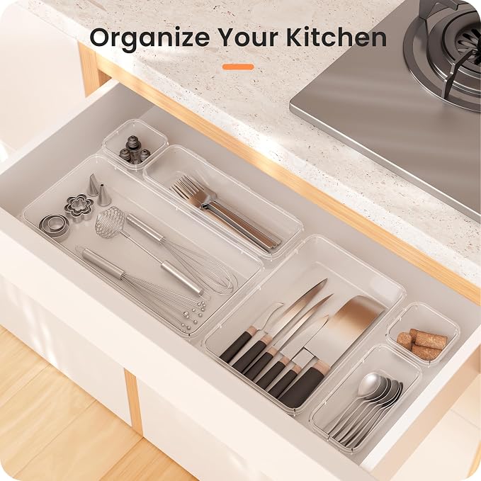 A-LuGei 【Military Grade】 Drawer Organizer, 【】 Clear Makeup organizer - Image 9