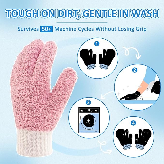 MIG4U Microfiber Dusting Gloves House Cleaning Glove - Image 3