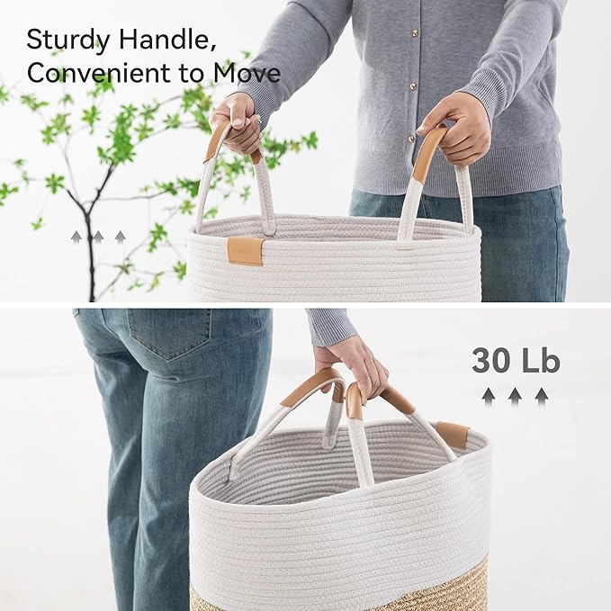 95L Striped Laundry Hamper - Image 5