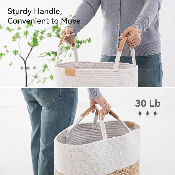 75L Striped Laundry Hamper - Image 5