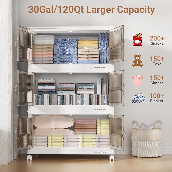 BROVIEW 480Qt Stackable Storage Bins - Image 3