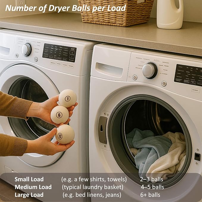 Sheep Wool Dryer Balls 4 Pack L Premium Natural Fabric Softener, Reusable - Image 5
