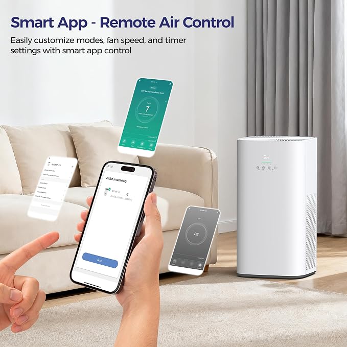 VUSIGN Air Purifier for Home Large Room & Pets, Covers Up to 1800 ft² - Image 8