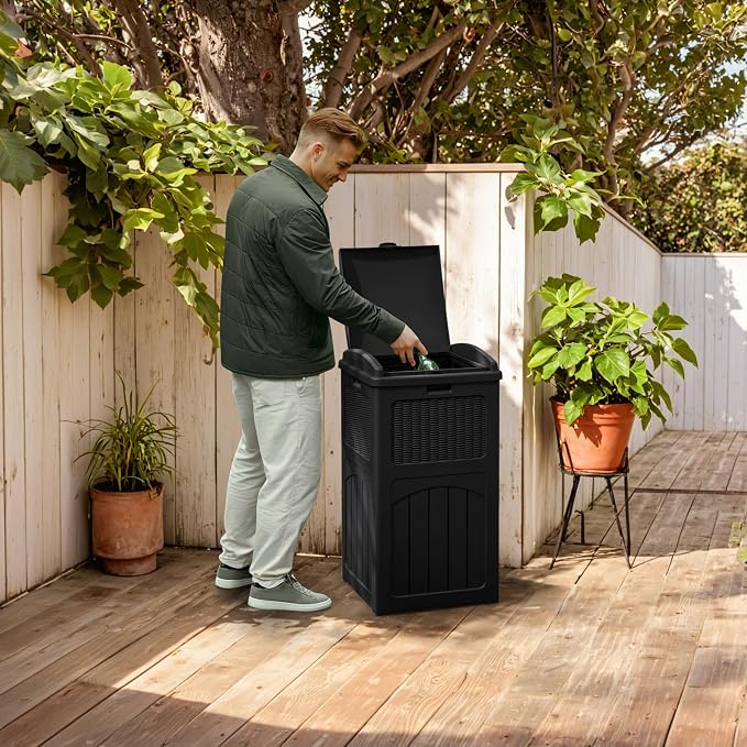 YESHOMY 4 Pack Outdoor Trash Can - Image 6