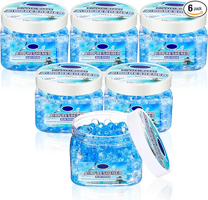 6 Pcs Air Freshener Gel Beads Bulk Odor Eliminator Beads Odor Removing Gel by Dansib