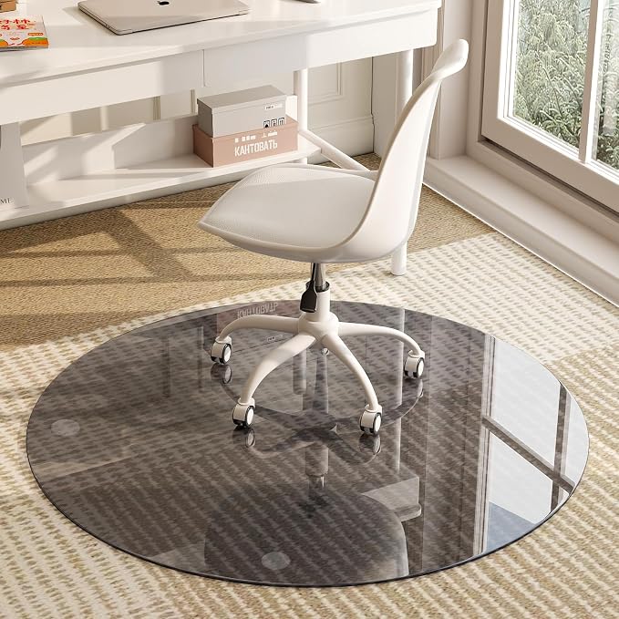 GLSLAND Round Tempered Glass Floor Mat - Image 2