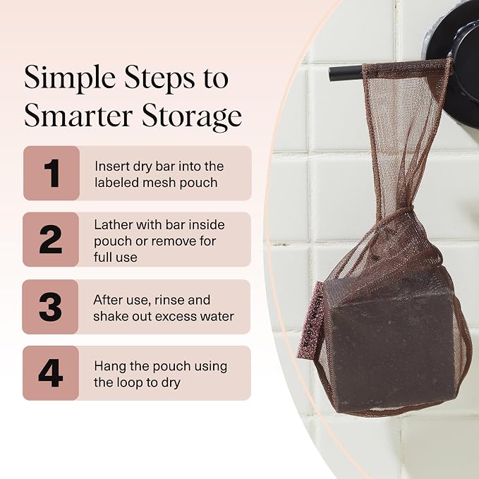 Kitsch Bar Soap Saver Bag – Patented Mesh Bag Soap Holder - Image 7