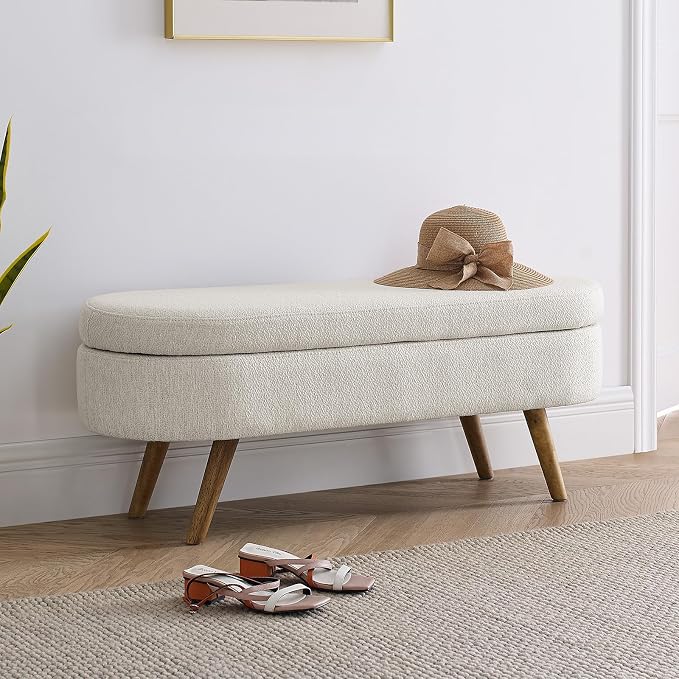 Furnimart 43.5" Queen Size Storage Bedroom Bench - Image 6